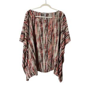 Chicos Poncho Top Medium Sheer Artsy Fairycore Bohemian Goblincore Whimsigoth